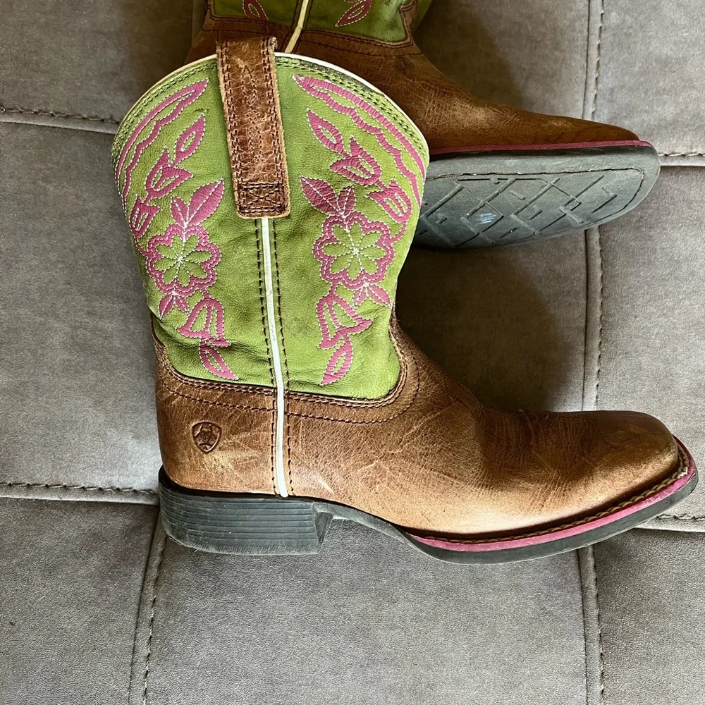 Ariat Pink Leather Boots